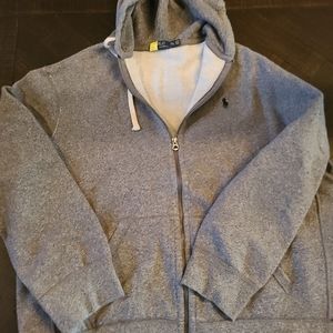 Polo double knit full zip hoodie size XXL (Gray)